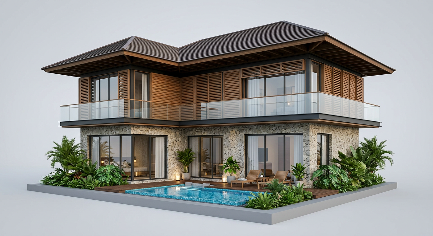 แบบบ้าน Tropical Villa